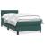 Pat box spring cu saltea, verde închis, 80x220 cm, catifea GartenMobel Dekor