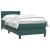 Pat box spring cu saltea, verde închis, 80x220 cm, catifea GartenMobel Dekor