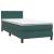 Pat box spring cu saltea, verde închis, 80x220 cm, catifea GartenMobel Dekor