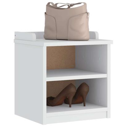 Bancă pentru hol „SANDNES” albă 45x40x50 cm, lemn masiv de pin GartenMobel Dekor
