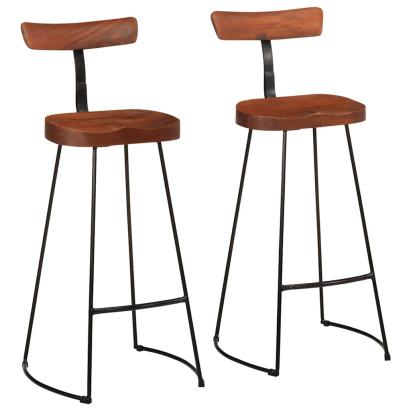 Scaune de bar 2 buc 49x43x103 cm lemn masiv de mango GartenMobel Dekor
