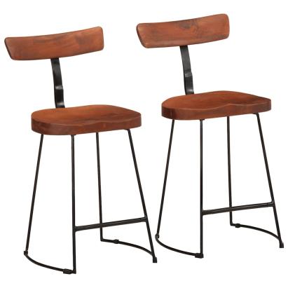 Scaune de bar 2 buc 49x43x79 cm lemn masiv de mango GartenMobel Dekor