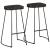 Scaune de bar 2 buc Negru 45x40x78 cm lemn masiv de mango GartenMobel Dekor