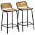 Scaune de bar 2 buc 46x35,5x80 cm Lemn masiv Mango brut GartenMobel Dekor