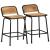 Scaune de bar 2 buc 46x35,5x70 cm Lemn masiv Mango brut GartenMobel Dekor