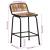 Scaune de bar 2 buc 46x35,5x70 cm lemn masiv recuperat GartenMobel Dekor