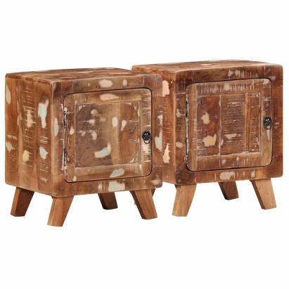 Noptiera 2 buc 40x32x46 cm lemn masiv recuperat GartenMobel Dekor