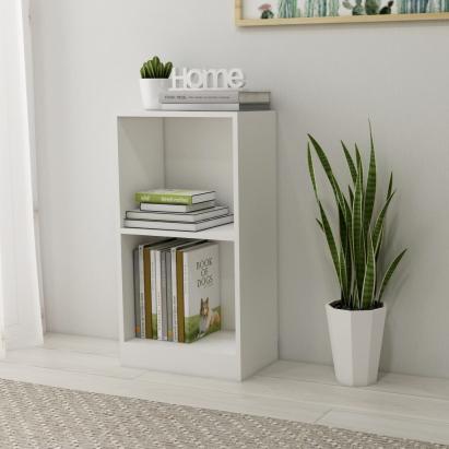 Bibliotecă, alb, 40x24x75 cm, lemn prelucrat GartenMobel Dekor