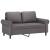 Set de canapele cu perne, 2 piese, gri, piele ecologică GartenMobel Dekor