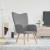 Scaun de relaxare, gri deschis, material textil GartenMobel Dekor