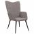 Scaun de relaxare cu taburet, gri taupe, textil GartenMobel Dekor