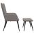 Scaun de relaxare cu taburet, gri taupe, textil GartenMobel Dekor