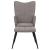 Scaun de relaxare cu taburet, gri taupe, textil GartenMobel Dekor