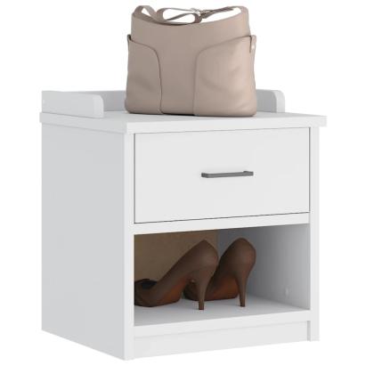 Bancă pentru hol „SANDNES” albă 45x40x50 cm, lemn masiv de pin GartenMobel Dekor