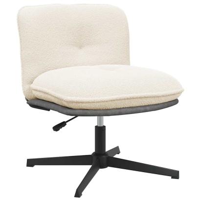 Scaun de birou pivotant, crem, material textil GartenMobel Dekor