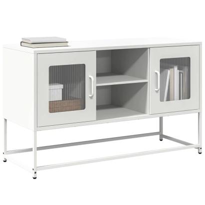 Dulap TV, alb, 100,5x39x60,5 cm, oțel GartenMobel Dekor