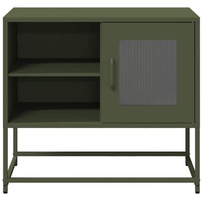Dulap TV, verde măsliniu, 68x39x60,5 cm, oțel GartenMobel Dekor