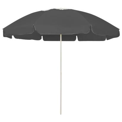 Umbrelă de soare de plajă, antracit, 240 cm GartenMobel Dekor