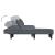 Canapea extensibilă în formă de L gri 255x140x70 cm catifea GartenMobel Dekor