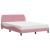 Pat cu saltea, roz, 120x200 cm, catifea GartenMobel Dekor