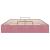 Cadru pat otoman fără saltea roz 140x200 cm catifea GartenMobel Dekor