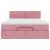 Cadru de pat otoman cu saltea roz 140x200cm catifea GartenMobel Dekor