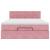 Cadru de pat otoman cu saltea roz 140x200cm catifea GartenMobel Dekor