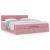 Cadru de pat otoman cu saltea roz 160x200cm catifea GartenMobel Dekor
