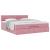 Cadru de pat otoman cu saltea roz 160x200cm catifea GartenMobel Dekor