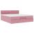Cadru de pat otoman cu saltea roz 160x200cm catifea GartenMobel Dekor