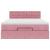 Cadru de pat otoman cu saltea roz 140x200cm catifea GartenMobel Dekor