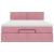 Cadru de pat otoman cu saltea roz 140x200cm catifea GartenMobel Dekor