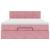 Cadru de pat otoman cu saltea roz 140x200cm catifea GartenMobel Dekor