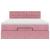 Cadru de pat otoman cu saltea roz 140x200cm catifea GartenMobel Dekor