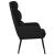 Scaun de relaxare, negru, material textil GartenMobel Dekor