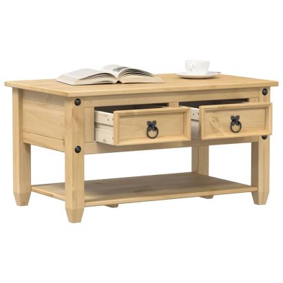 Măsuță de cafea cu sertare Corona, 85x50x45 cm, lemn masiv pin GartenMobel Dekor