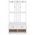 Arborele „SANDENS” alb 87x40x159,5 cm lemn masiv de pin GartenMobel Dekor