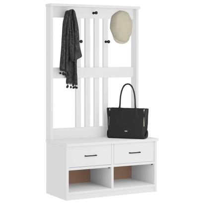 Arborele „SANDENS” alb 87x40x159,5 cm lemn masiv de pin GartenMobel Dekor