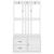 Arborele „SANDENS” alb 87x40x159,5 cm lemn masiv de pin GartenMobel Dekor