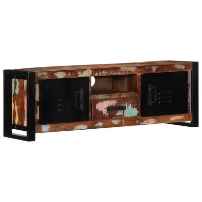 Dulap TV 100x30x35 cm lemn masiv recuperat GartenMobel Dekor