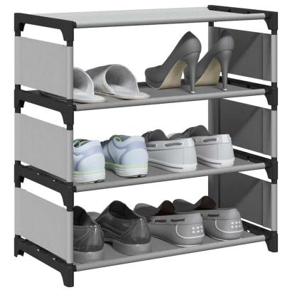 Suport pantofi 4 niveluri gri 54x28x55 cm țesătură nețesă GartenMobel Dekor