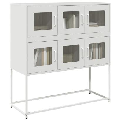 Dulap, alb, 100,5x39x107 cm, oțel laminat la rece GartenMobel Dekor