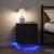 Noptiera cu lumini LED Negru 38x34x50 cm GartenMobel Dekor