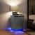 Noptiera cu lumini LED Gri beton 38x34x50 cm GartenMobel Dekor