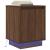 Noptiera cu lumini LED Stejar maro 38x34x50 cm GartenMobel Dekor