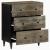 Bufete 2 buc Gri deschis 60x33,5x75 cm Lemn masiv de mango GartenMobel Dekor
