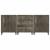 Bufete 3 piese gri deschis 60x33,5x75 cm lemn masiv de mango GartenMobel Dekor
