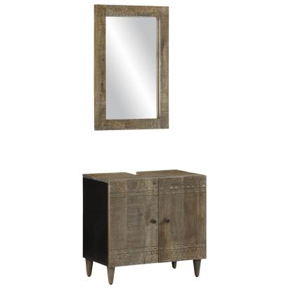 Set mobilier de baie, 2 piese, lemn masiv de mango GartenMobel Dekor