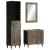 Set mobilier de baie, 3 piese, lemn masiv de mango GartenMobel Dekor