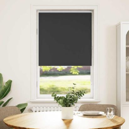 Jaluză cu role opace negru 80x130 cm lățime material 75,7 cm GartenMobel Dekor